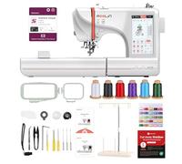 PooLin EOC05 embroidery machine - Machine à broder électronique - Écran tactile LCD 7″, cadres 10×10 cm et 10×23,5 cm, import de motifs USB/Wi-Fi, idéale débutants et experts
