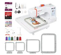 PooLin EOC06 Machine à Broder - Écran Tactile - Brodeuse Numérique - Lettres et Motifs - Embroidery Machine - Personnaliser des T shirts, polos, vestes, chemises, sacs à main, serviettes et plus
