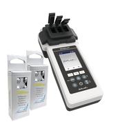 PoolLab 2.0 avec 70 pastilles de test et pack de recharge supplémentaire - Édition spéciale pour MediMuc - 24 paramètres - App, logiciel - Mesure jusqu'à 3 paramètres dans un test