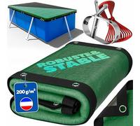 poolomio® Bâche de piscine rectangulaire 700 × 400 cm | Couverture 2-en-1 solaire & hivernage 7 × 4 m | Bâche robuste 200 g/m² PE | Protection UV anti-algues saletés | Dimensions réelles: 700 x 400 cm