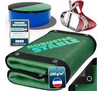 poolomio® Bâche de Piscine Ronde 366 cm (360-390 cm) | Bâche 2-en-1 Solaire & hivernage | Couverture Robuste PE 200g/m² | Résistante UV, Anti-algues & Anti-saletés | Dimensions réelles: 420 cm