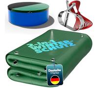 poolomio Bâche d'hiver ronde pour piscines Ø 366 (360-390 cm) | Bâche solaire 2 en 1 et bâche de piscine | Bâche de piscine robuste en polyéthylène | Résistant aux UV | Dimensions de la bâche : Ø 420