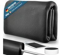 poolomio® Bâche solaire rectangulaire pour piscine - 528 x 246 cm - 400 µm - Noir - Avec coussin d'air de 10 mm - Bâche solaire découpable - Film à picots comme film thermique et couverture solaire