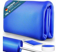 poolomio® Bâche solaire ronde pour piscine Ø 305 cm | Bâche solaire de piscine 180 µm découpable | Bâche de piscine isolante thermique avec film à picots | Couverture solaire robuste pour piscine et