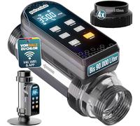 poolomio® Chlorinateur de piscine jusqu'à 90 000 l | Électrolyseur au sel 20 g/h avec commande intelligente par application et cellule de titane | Système de sel de piscine pour l'entretien de l'eau