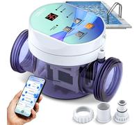 poolomio® Chlorinateur pour piscines jusqu'à 10 m³ avec commande intelligente par application | Électrolyseur au sel 2,5 g/h pour désinfection de piscine sans produits chimiques | Générateur de chlore