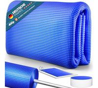 poolomio®, Couverture de Piscine Premium, bâche Solaire 400 mµ comme Chauffage de Piscine, bâche pour Piscine rectangulaire 8 x 4 mètres