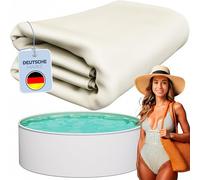 poolomio® Liner Sand pour Piscine Ronde à parois en Acier 350 x 120 cm | 0,8 mm d'épaisseur | Liner en PVC de Haute qualité Rechange avec Bord d’accrochage
