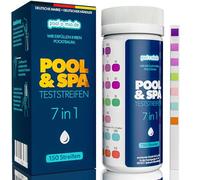 poolomio® Lot de 150 bandelettes de test pour piscine 7 en 1