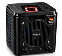 poolomio® Mini pompe à chaleur de piscine 3,35 kW - Chauffage de piscine compact et efficace COP 5,5 à 20 000 l - Plug & Play avec prise RCD - Échangeur de chaleur en titane - Raccord de pompe de