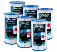 POOLPURE Filtre de Rechange pour Type A ou C, Compatible avec Intex 29000E/59900E, filtres de Piscine, évasions d'été ou Vagues d'été pour piscines Hors Sol, Lot de 6