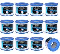POOLPURE Filtre VI, spa pour piscine, cartouches filtrantes VI, Whirlpool Miami Monaco, filtre de piscine remplace la cartouche d'origine, accessoires de spa, Coleman SaluSpa 90352E (12 pièces)