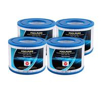 POOLPURE - Lot de 4 filtres de Spa et de Type VI, remplace Filtre Coleman SaluSpa 90352E, Filtre Bestway, Filtre