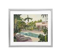 Poolside Resort Lounge Chairs Affiche encadrée sous verre 43,2 x 53,3 cm | Stupell Industries · Par Sisi and Seb · Prêt à accrocher une fois déballé · Fabriqué aux États-Unis