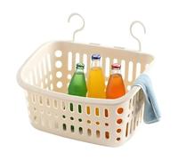 Poolside Storage Basket - 27.5x20.5x16.5cm Swimming Pool Storage Organizer | UV Resistant Pool Toy Holder Container with Hooks and Cup Holder | Hanging Pools Accessories Organizer