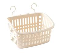 Poolside Storage Basket, UV-Resistant Organizer with Hooks and Cup Holder, Durable Outdoor Container for Towels, Drinks, Toys, Water Bottles, and Swimming Pool Accessories, 10.83x8.07x6.5 inches
