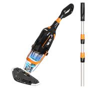 PoolyPoly 2026 Aspirateur de Piscine à Batterie Rechargeable, Aspirateur à Main sans Fil, 80 Minutes d'Autonomie Nettoyeur Électrique pour Piscine, Jacuzzi, Spa, Argenté