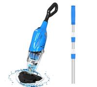 PoolyPoly 2026 Aspirateur de Piscine à Batterie Rechargeable, Aspirateur à Main sans Fil, 80 Minutes d'Autonomie Nettoyeur Électrique pour Piscine, Jacuzzi, Spa, Bleu