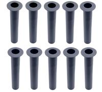 Poolzilla Lot de 10 manchons et capuchons gris pour clôture de sécurité de piscine | Compatible avec les clôtures de piscine Life Saver - Diamètre de la base de 1,6 cm et 10,2 cm de hauteur | Pour une