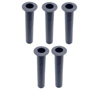 Poolzilla Lot de 5 manchons et capuchons gris pour poteaux de clôture de sécurité de piscine | Peuvent être utilisés avec du béton, des pavés, des terrasses, du sol