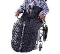 POONGURY Couverture chauffante pour fauteuil roulant, légère avec fermeture éclair, couverture chauffante douillette pour le bas du corps pour les personnes âgées (noir)