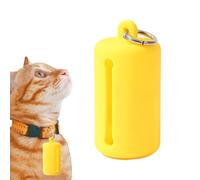 Poop Bag Dispenser - Leak Proof Waste Bag Carrier, Portable Refillable Roll Holder, Secure Metal Carabiner Attachment Clip, Outdoor Sanitation Management System, Pet Travel Accessory for Walking Cat
