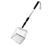 Pooper Scooper Handle | Scoop de litière pour chats avec mailles fins réglables et conception détachable, pelle robuste pour nettoyer les grosses touffes de chat et de caca de poulet, idéal pour