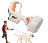 Pooper Scooper Long manche avec sac - Non fragile Poop Scooper avec poches, pelle à litière pour chat, porte-pelle à déjections pour l'intérieur et l'extérieur Puppy Training Park Visiter les boîtes à