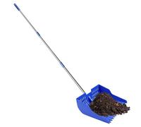 Pooper Scooper - Outil Pour L'élimination Des Déchets Des Animaux De Compagnie À Longue Poignée | Pour De Poulet En Acier Inoxydable Durable | Ensemble De Râteau Et Plateau En Métal S