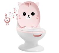 POOPIES | Pot bébé toilette Chat | Vrai bruit de chasse d'eau | Apprentissage proprété | Toilette enfant | Animaux (Rose)