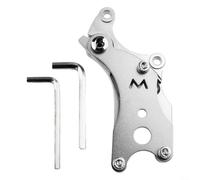 PoorHippo Adaptateur de frein à disque pour vélo de route, frein V en alliage d'aluminium vers frein à disque, support d'étrier arrière pour cadre de vélo (argenté)