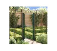 vidaXL Portail de clôture Acier 100x200 cm Vert 145736
