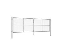 Porte de jardin Acier galvanisé 415x175 cm Argenté