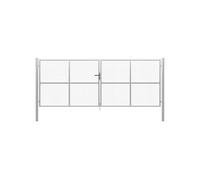 Porte de jardin Acier galvanisé 415x200 cm Argenté