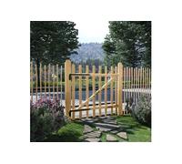 vidaXL Portillon de clôture simple en bois de noisetier 100 x 100 cm