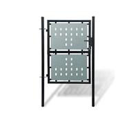 Poort enkel 100x225 cm zwart141688