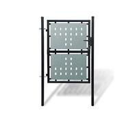 vidaXL Poort enkel 100x250 cm zwart141689 Noir G