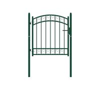 Poort met gebogen bovenkant 100x100 cm staal groen146363