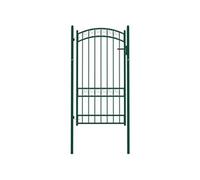 Poort met gebogen bovenkant 100x175 cm staal groen146366