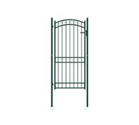 Poort met gebogen bovenkant 100x200 cm staal groen146367