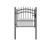 Poort met speerpunten 100x100 cm staal zwart146388