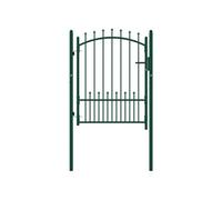 Poort met speerpunten 100x125 cm staal groen146394