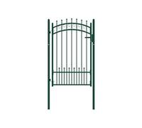 Poort met speerpunten 100x150 cm staal groen146385