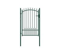 Poort met speerpunten 100x150 cm staal groen146395