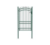 Portail de clôture avec pointes Acier 100x175 cm Vert