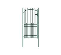 Poort met speerpunten 100x200 cm staal groen146397