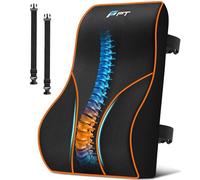 POOTACK Coussin de Soutien Dorsal Ergonomique en Mousse à Mémoire - Support Lombaire Réglable pour Bureau, Voiture, Lit et Siège Auto, avec Sangales