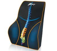 POOTACK Coussin Lombaire Ergonomique en Mousse à mémoire de Forme - Support Dorsal avec Housse Antistatique et Sangles réglables pour Bureau, Voiture et Voyage