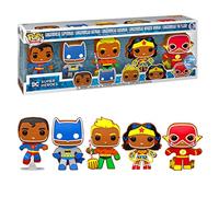 Funko - Figurines Pop! Pack de 5 DC Heroes Gingerbread - Édition spéciale