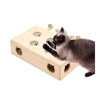 Pop and Play Jouet pour Chat à Cache-Cache - Jouet de Chasse à la Souris pour Chat, Jeu de piège à Souris interactif en Bois pour Chats Jouets, Jouet interactif pour Chat pour Chambre à Couche